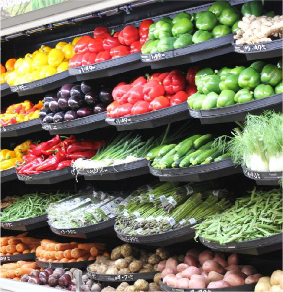 Woman with fresh vegetables